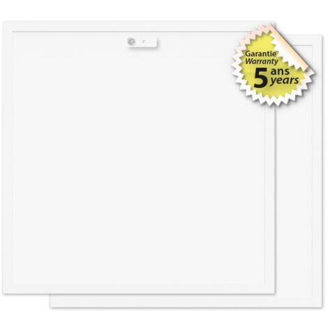 Pack de 2 dalles LED ANDROMEDE BACKLIT 36 Watts 600x600 mm + détecteur IR Miidex Lighting® blanc-neutre-4000k (1/6)