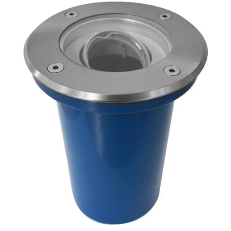 Support de spot orientable encastrable sol Ø150 mm + douilles GU10 & GU5.3 - Inox 316 - IP67 Miidex Lighting® (1/7)