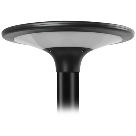 Tête de lampadaire solaire 20W – Lumière blanche chaude 3000K – IP65 – Ø400mm – Aluminium et ABS – Installation facile sur mât Ø50-60mm – Miidex Lighting