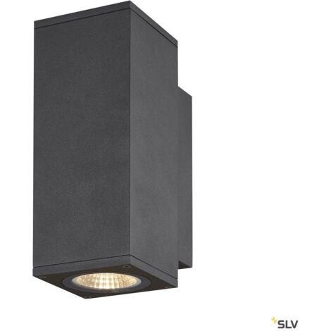 Applique ext ENOLA carré S gris LED 7W 3000K/4000K IP65 up/down - SLV - 1003418 (1/5)