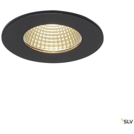 Rond PATTA-I spot encastré noir 12W 3000K 38° alim incluse - SLV - 114420