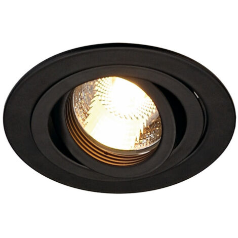 PIREQ GU10 ROND encastré noir mat max. 50W clips ressorts (199980) (1/3)