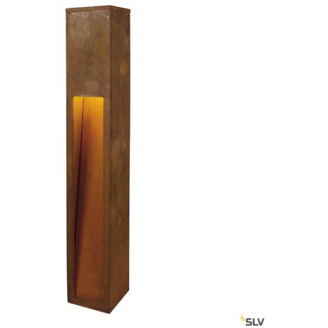 Borne extérieure RUSTY® SLOT 80 fonte rouillée LED 9W 3000K IP55 bord mer - SLV - 233457