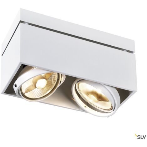 QPAR111 plafonnier KARDAMOD rectangulaire blanc GU10 max. 2x75W - SLV - 117111
