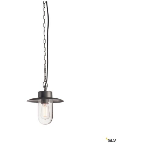 Suspension extérieure MOLAT gris E27 60W max IP44 - SLV - 1000821 (1/5)