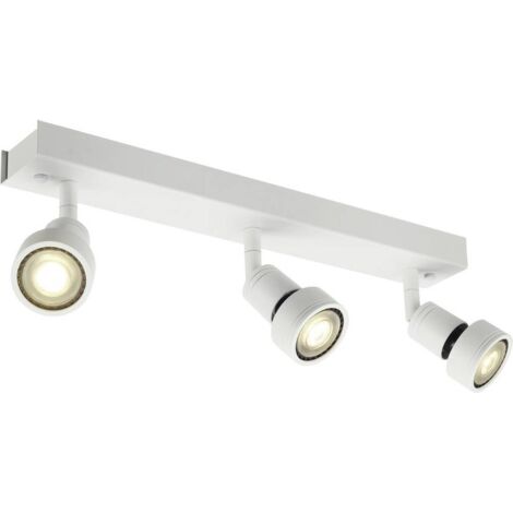 Plafonnier PURI blanc mat triple GU10 max. 3x50W anneau déco inclus - SLV - 147381