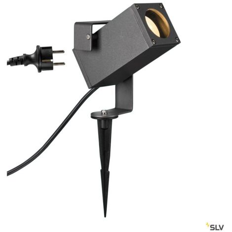 Spot sur piquet extérieur THEO BRACKET gris GU10 QPAR51 7W max - SLV - 1004652 (1/5)