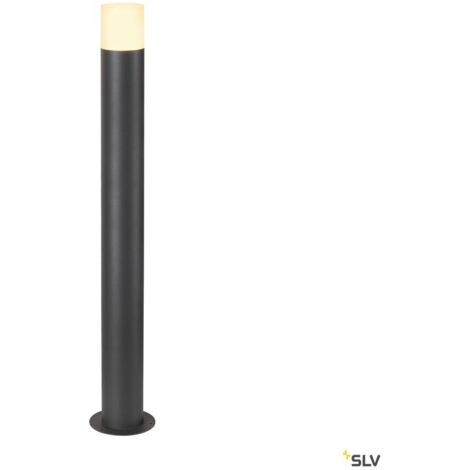 Borne extérieure ronde GRAFIT 90 gris E27 11W max IP44 - SLV - 1006182