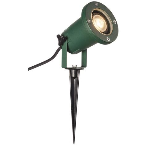 Projecteur extérieur BIG NAUTILUS spot sur piquet vert GU10 11W max. IP65 - SLV - 1001965 (1/4)