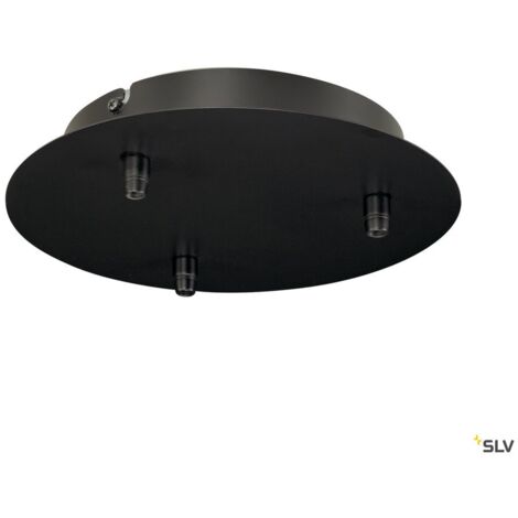 FITU patère 3 passe-fils rond noir (132610)