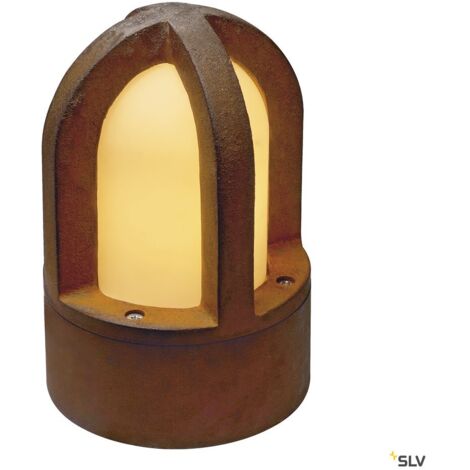 Borne extérieure RUSTY® CONE 24 fonte rouillée E14 40W max IP54 bord mer - SLV - 229430