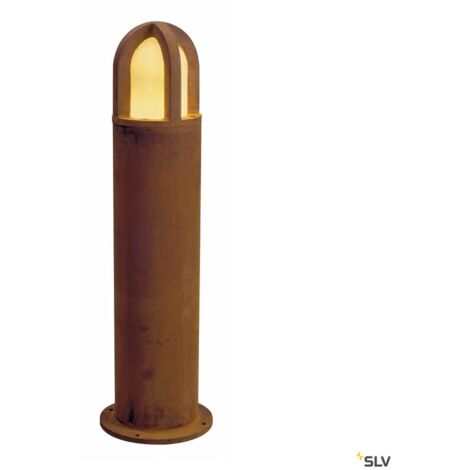 Borne extérieure RUSTY® CONE 70 fonte rouillée E27 11W max IP54 bord mer - SLV - 229432