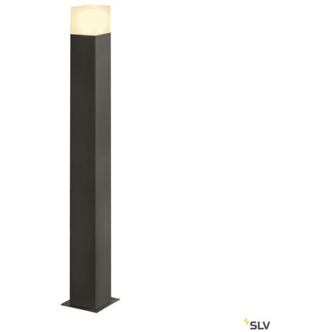 Borne extérieure carrée GRAFIT 90 gris E27 11W max IP44 - SLV - 1006184