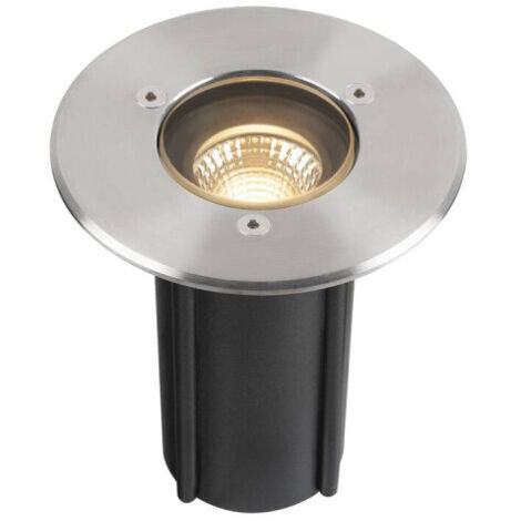 Encastré de sol DASAR® S rond 4W 3000 K 24° IP67 cylindrique gris - SLV - 1007680 (1/5)