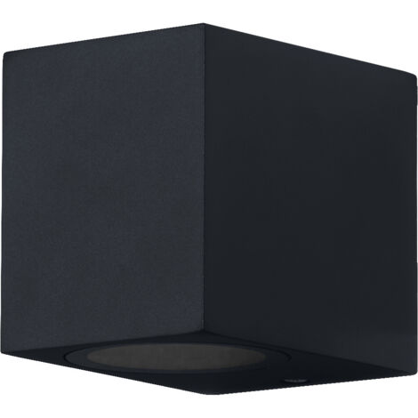LEDVANCE Applique d'extérieur ENDURA Classic Square Down, noire, culot GU10 (max 35W), peut être équipée d'une lampe normale ou intelligente, type down ou up/down, protection IP44 (1/4)
