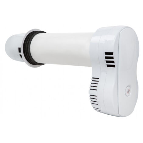 Ventilation double-flux tubulaire, rendement 75%, 25/45 m3/h, D150mm, long 600mm S&P (UNELVENT) 390007 (1/4)