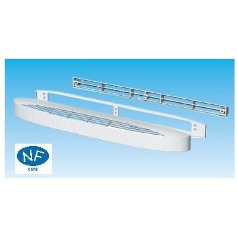 Unelvent – Entrée d'air acoustique autoréglable 45 m3/h – Réservation 354x12 mm – Polystyrène blanc – Classement 30 dB – 854096 (1/2)