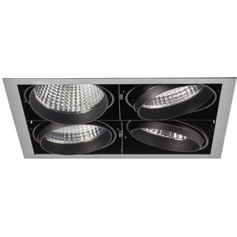 KIT QUADRA QUATRO -Downlight orient. gris 4 mod. LED 34W 3000K 40° 3300lm incl ARIC 51184 (1/5)