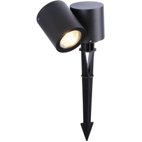 projecteur extérieur sur piquet - aric topaze - gu10 - avec lampe led 6w - 3000k - aric 50914 (1/7)