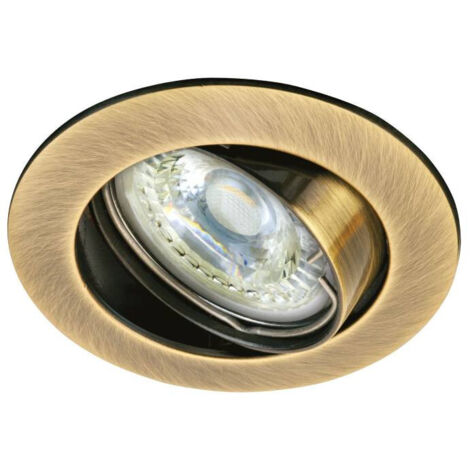 GALAXY Encastré GU10 rond basculant bronze Lpe non incl.,conx°s/outil ARIC 4902 (1/4)
