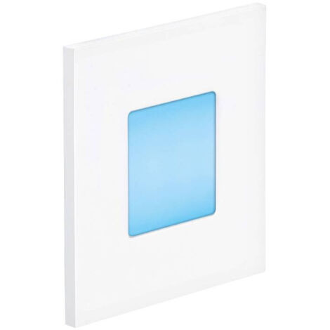 BALIZ 2 Encastré Mur carré fixe blanc LED intég. 1,8W bleu ARIC 50381 (1/5)