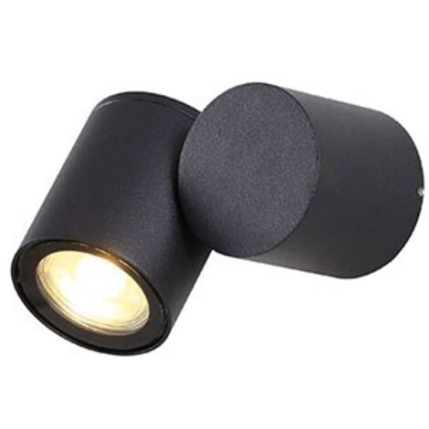 applique murale à led - aric topaze - gu10 - 1 x 6w - 3000k - graphite - aric 50916 (1/5)