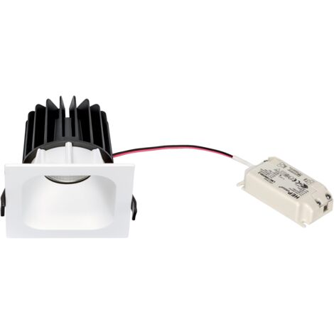 IVARO Downlight carré fixe blanc IP44 LED intég. 40° 13W 4000K 1100lm ARIC 50445 (1/2)