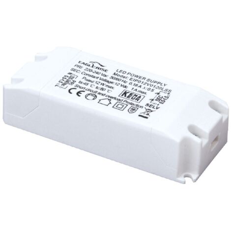 alimentation led - 12v dc - 12w - 1a - précâblée - aric 52029 (1/2)