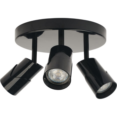 Plaf. 3 spots JUDY P3 GU10 noir orient. LED 5W CCT 500lm 25000H incl. ARIC 4473 (1/2)