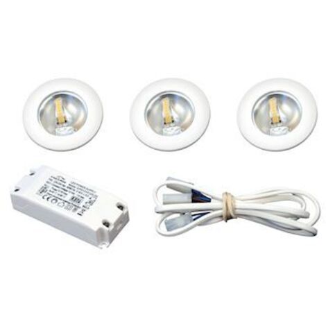 Aric – Kit de 3 spots encastrables LED G4 1,8W 3000K 150lm – Pour plafond et mur – Driver inclus – 50775 (1/7)
