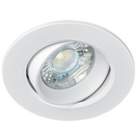 Aric – Spot encastrable plafond blanc 10W LED 3000K 950lm – Angle basculant 30° – IP20 – Installation facile sans boîte d'encastrement (1/5)