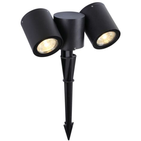 TOPAZE Proj. Ext. IP54 IK08 piquet 2 têtes lpes LED 4W 3000K 500lm incl. ARIC 50915 (1/8)