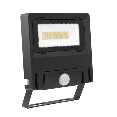 MICHELLE Projecteur Extérieur IP65 IK08 noir 110° LED intégrée 30 Watts 4000K avec détecteur PIR ARIC 51268 (1/5)