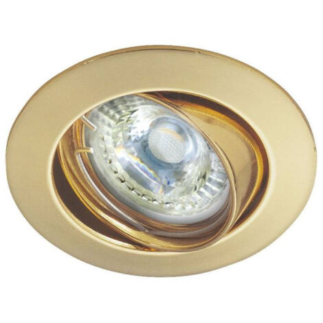 GALAXY Encastré GU10 rond basculant doré Lpe non incl.,conx°s/outil ARIC 4892 (1/5)