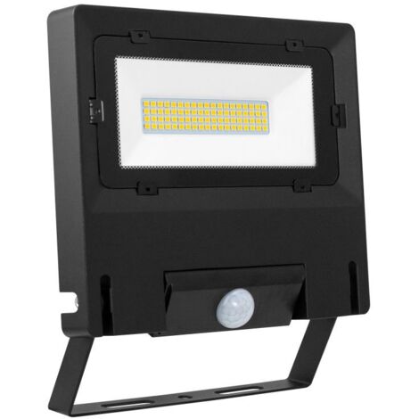 MICHELLE Proj. Ext. IP65 IK08 noir 110° LED intég. 50W 3000K + détecteur PIR ARIC 50786 (1/7)