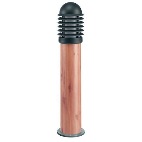 CALEO 1 Borne Ext. IP44 IK07 graphite/bois E27 100W max. Lpe non incl. ARIC 1837 (1/3)