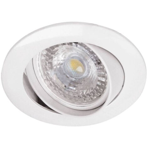 GALAXY Encastré GU10 rond basc. blanc a/lpe LED 7W 3000K 650lm incl. ARIC 51040 (1/5)