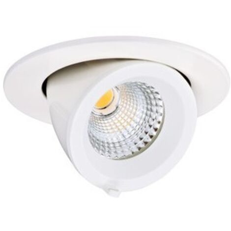 spot encastrable - a led - rond - orientable - 7.5w - 4000k - blanc - aric 50443 (1/4)