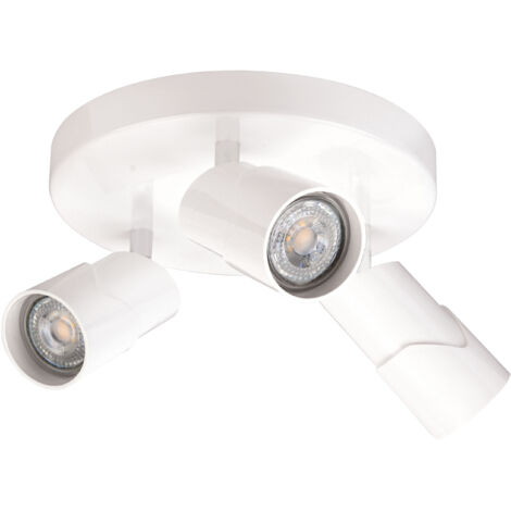 Plafonnier 3 spots JUDY P3 GU10 blanc LED 5W CCT 500lm 25000H incl. ARIC 4472 (1/3)