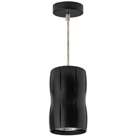 CURVES Suspension alu noir LED intég. 36° 33W 4000K 3300lm ARIC 50698 (1/3)