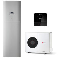 Saunier Duval – Ensemble pompe à chaleur air/eau 7 kW monophasé – Ballon ECS 190L – Régulateur MiPro Sense radio – SAUAIR7ECSM