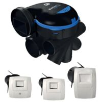 Aldes – Kit VMC simple flux hygroréglable 287 m³/h – 7 sanitaires max – 51 dB(A) – Moteur EC basse consommation – 11033034