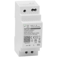 LETTEL - Alimentation 230Vca/15Vcc, puissance 30W. Fixation rail-din, largeur 2 modules. - AMP2-30-15