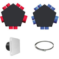Unelvent – Kit accessoires réseau VMC DF 600062 – Plénum d’insufflation avec 8 piquages 125mm – 12 bouches BDO 80 – Colliers CX 125