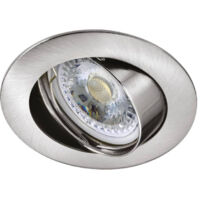 GALAXY Encastré GU10 rond basc. nickel a/lpe LED 7W 4000K 670lm incl. ARIC 51043