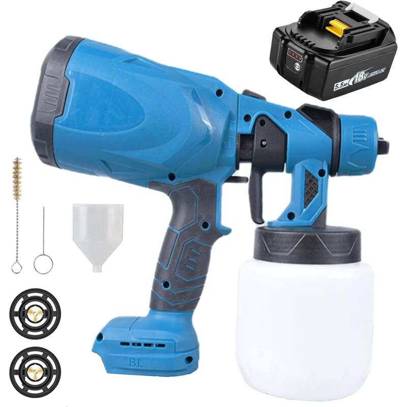 Cordless Paint Sprayer, Compatible w/ dewalt 20V Max Battery Handheld HVLP Paint  Gun w/Brushless Motor