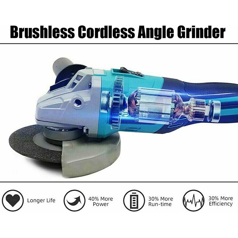 Electric Angle Grinder Electric 11000R/MIN Sander Flat Cutting Grinding  Battery