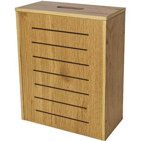 Bathroom Storage Cabinet Toilet Paper Roll Holder Free Standing Organizer, Slimline Wooden ...