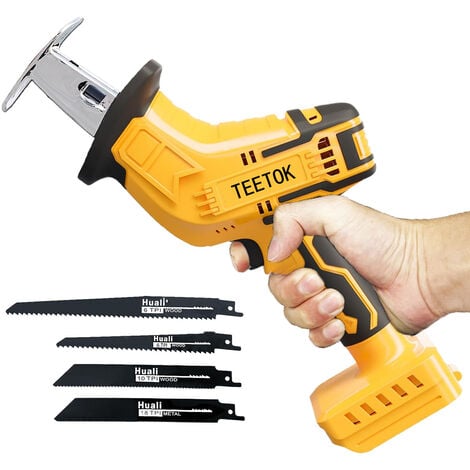 Small Cordless Reciprocating Saw Electric Saber Saw With 4 Blades Branches Garden Wood Cutter