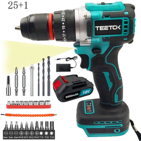 Cordless screwdrivers Brushless 18V Cordless Combi Hammer Drill